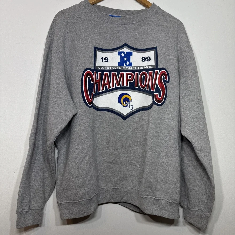 EUC Vintage 90's St. Louis Rams Conference Champions Crewneck Sweatshirt